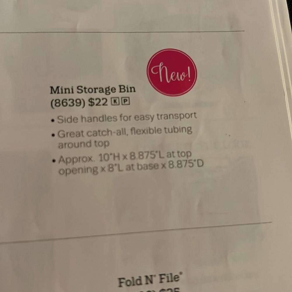 Mini storage bin - Picture 3 of 3